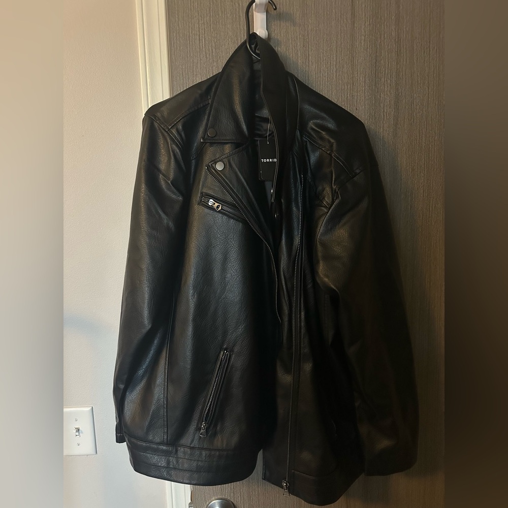 Leather jacket plus size